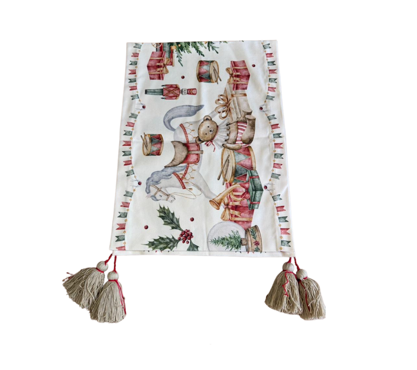 Camino de mesa en tela Navidad Juguetes 2.2